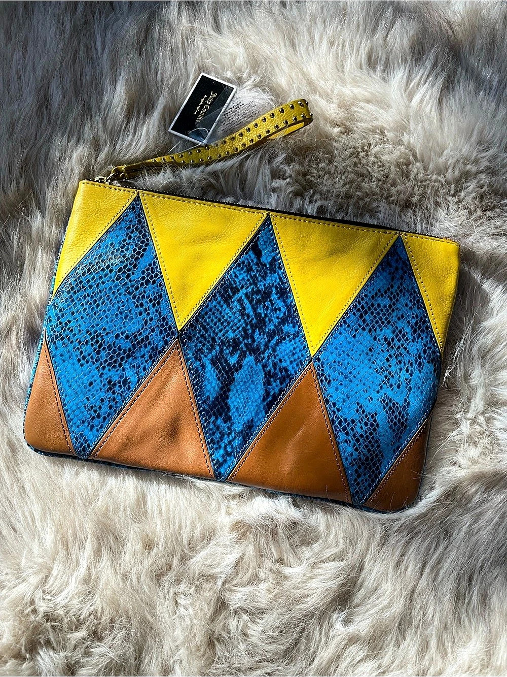 Juicy Couture NWT Harlequin Leather Large Wristlet